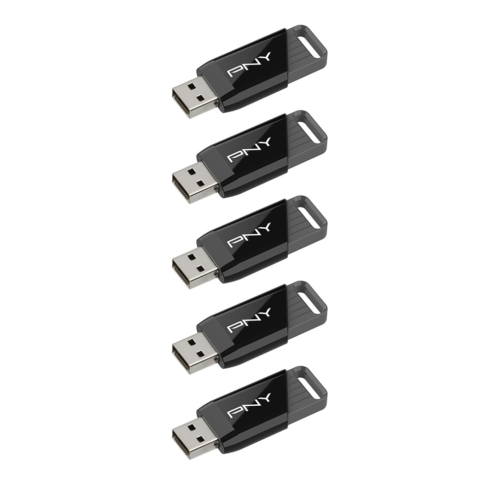 Lot de 5 clés USB PNY Attaché X - 32Go, USB 3.2, 130Mo/s