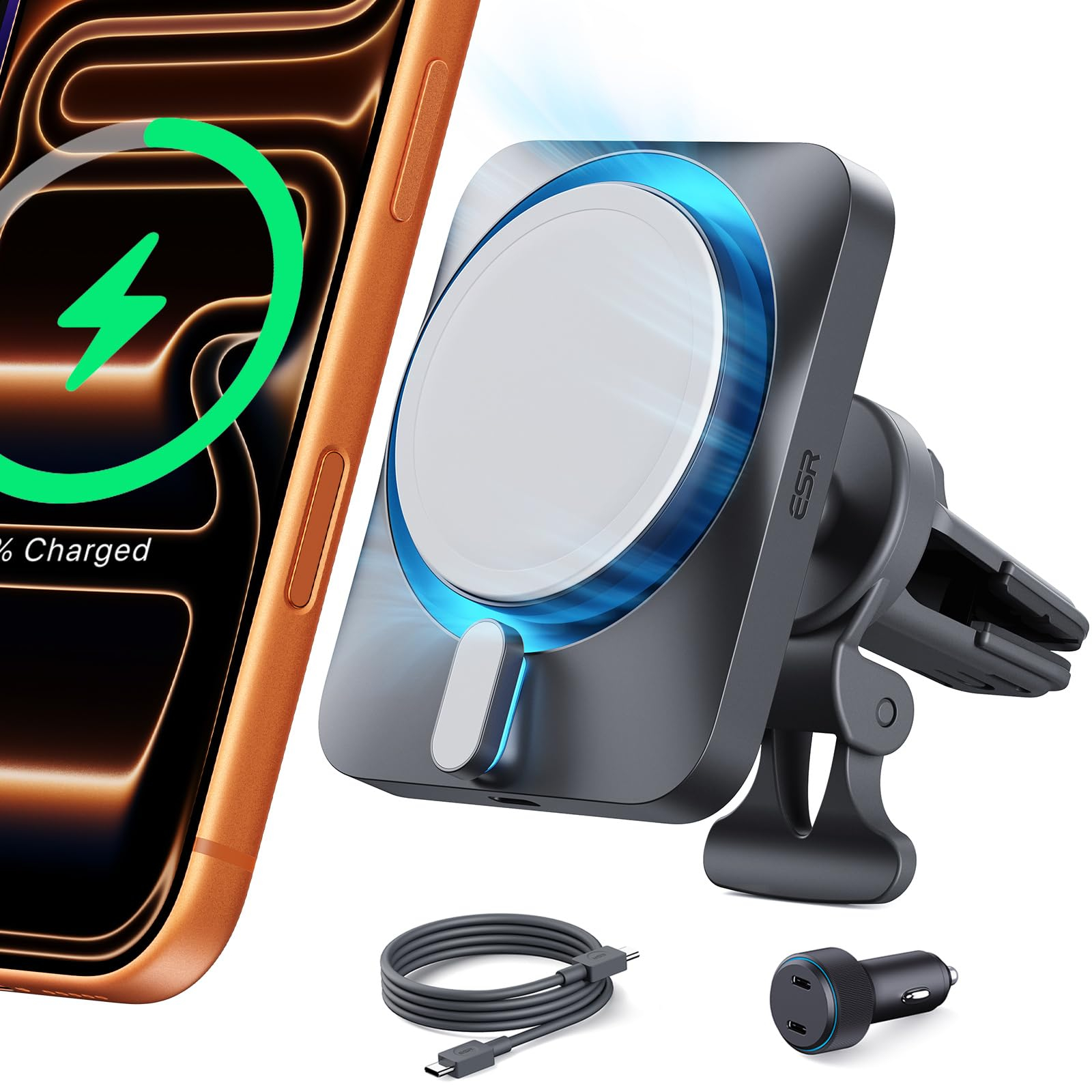 Chargeur de Voiture ESR Magsafe avec CryoBoost - 15W (Vendeur tiers)