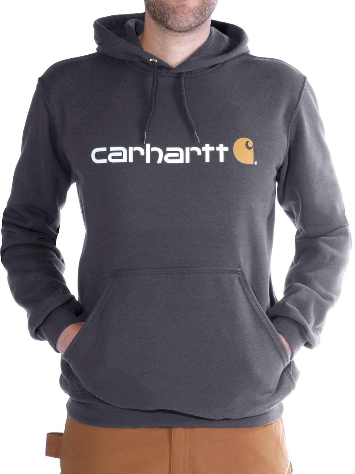 Sweat à Capuche Carhartt avec Logo - Carbone ou Gris (Vendeur Tiers)