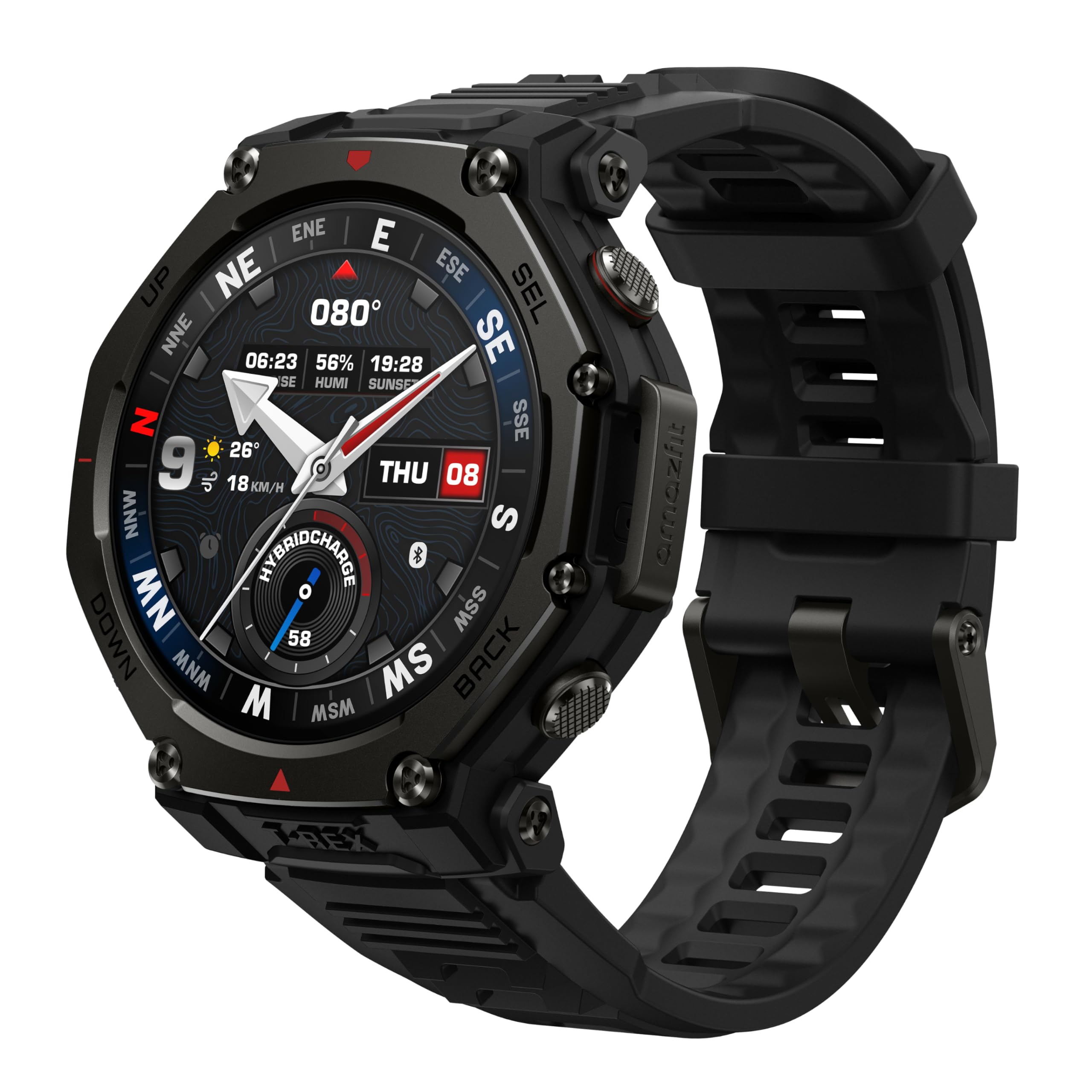 Montre connectée Amazfit T-Rex 3 Pro 48 mm - Noir