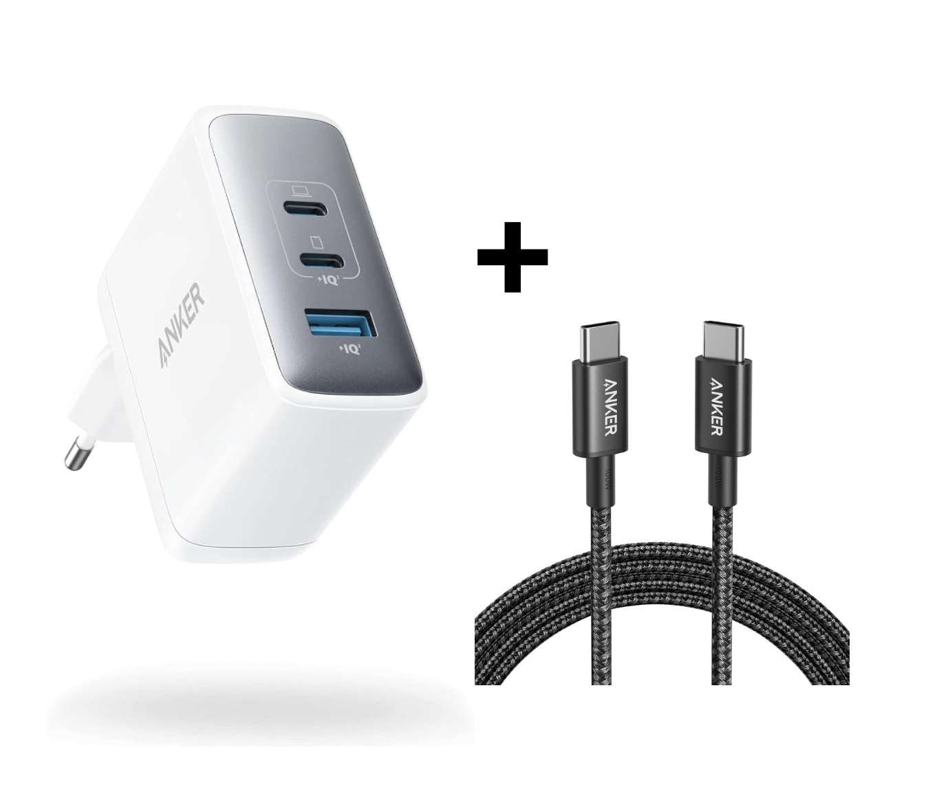 Chargeur Secteur Anker 736 (Nano II) - 100 W, 3 ports, Optimisé GaN II + Câble USB-C vers USB-C 100W Anker 333 offert (Vendeur tiers)