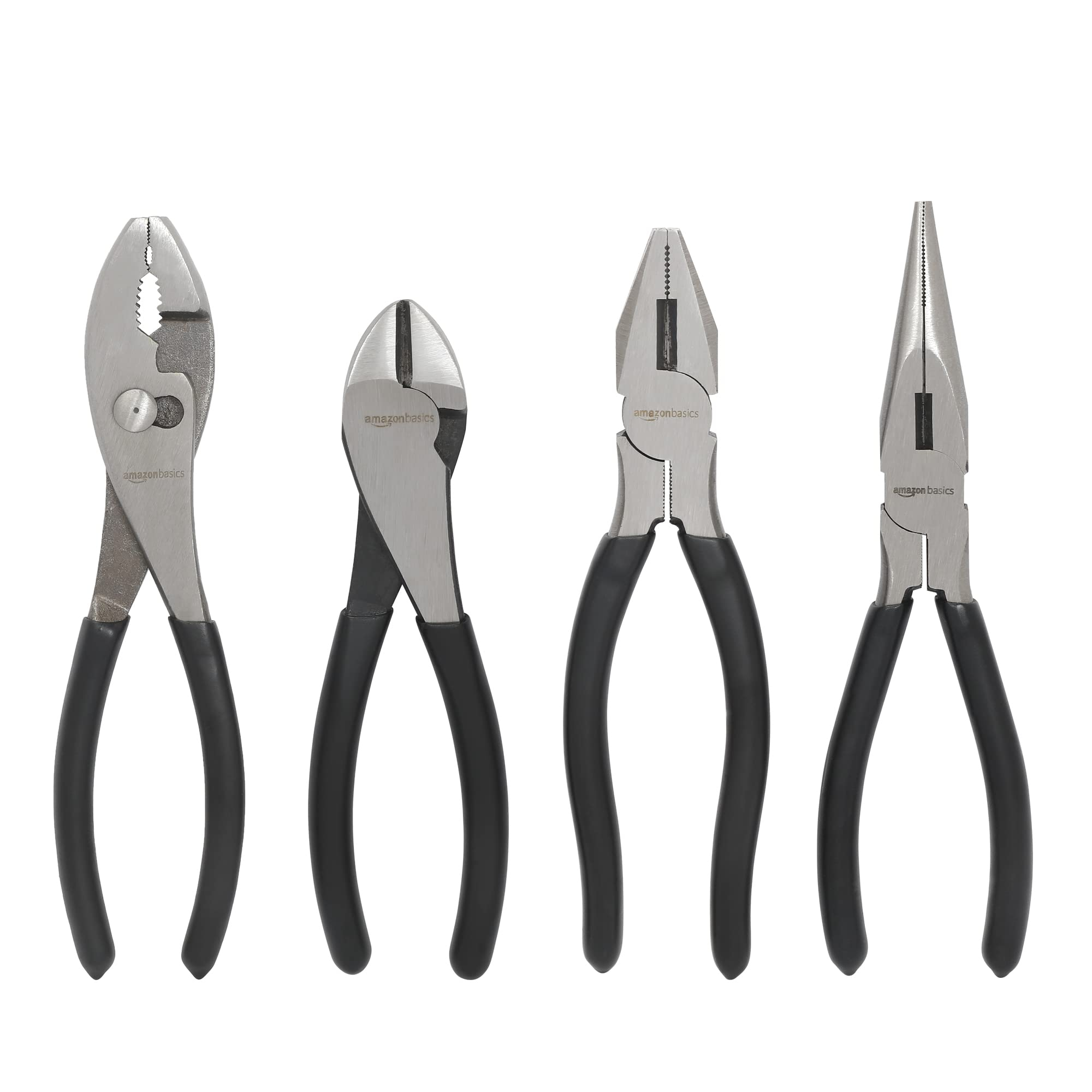 Lot de 4 Pinces Amazon Basics - Noir & Argenté