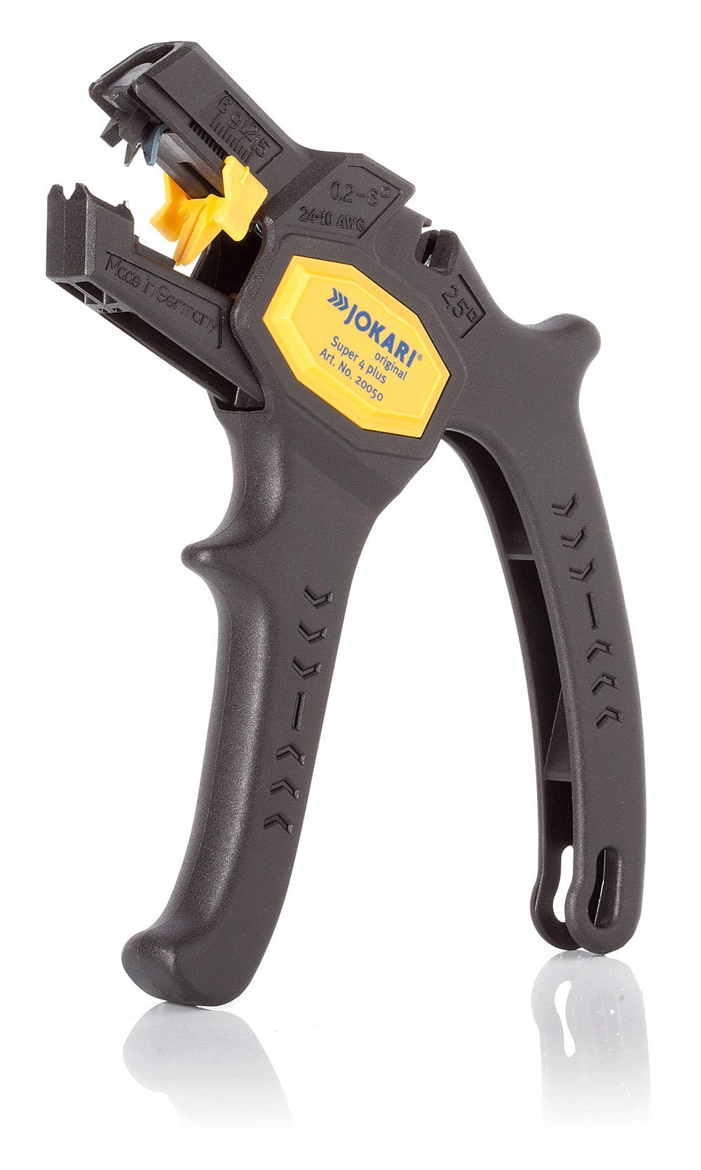 Pince à Dénuder Jokari Super 4 Plus - avec Coupe-Côté, Sections de Conducteur 0,2 à 6mm², Butée de Longueur Réglable de 5 à 15mm