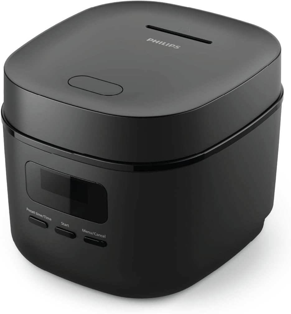Cuiseur à Riz Philips 3000 - Compact 0,54L, 5 Menus, 400W, Noir