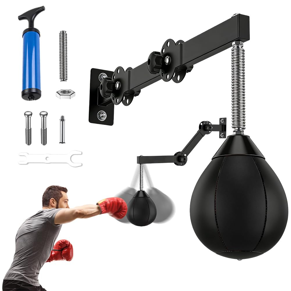 Table de punching ball Zinueen - Pour montage mural - Avec suspension - Sac de frappe suspendu avec ressorts (Vendeur tiers)