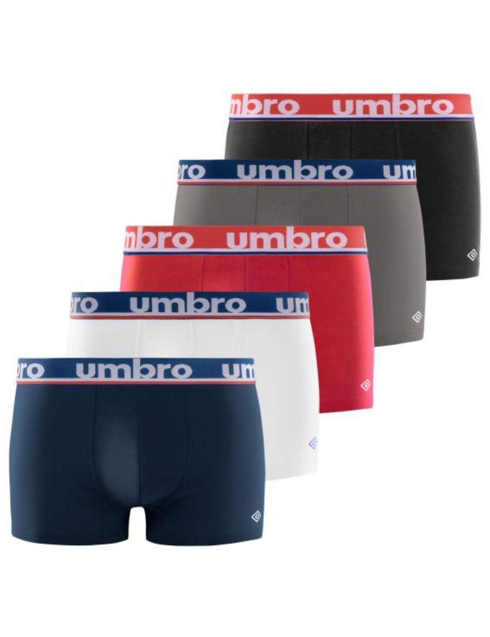 Lot de 5 boxers homme Umbro 100% coton