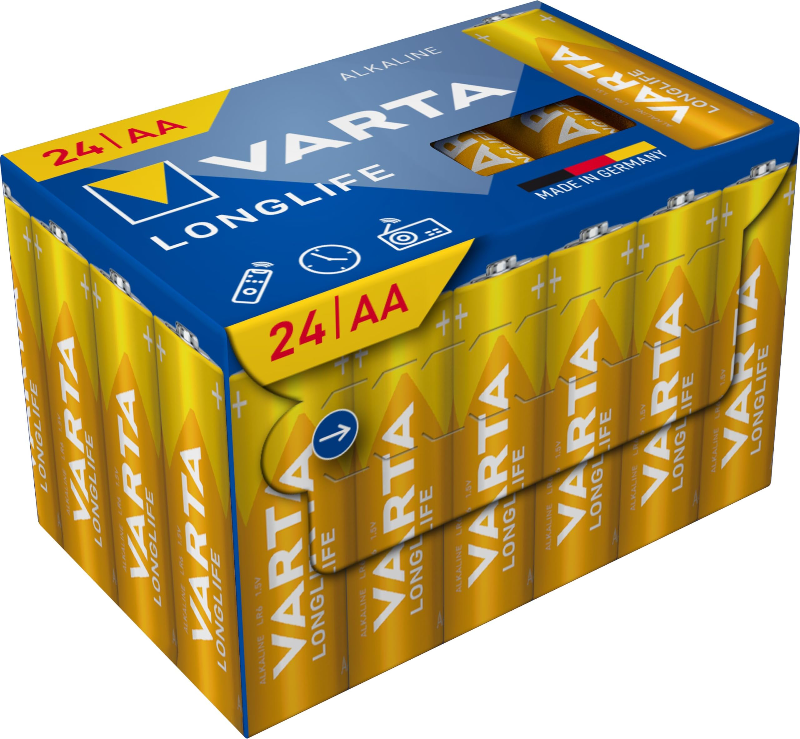 Lot de 24 Piles Varta AA - Alcalines, 1,5V