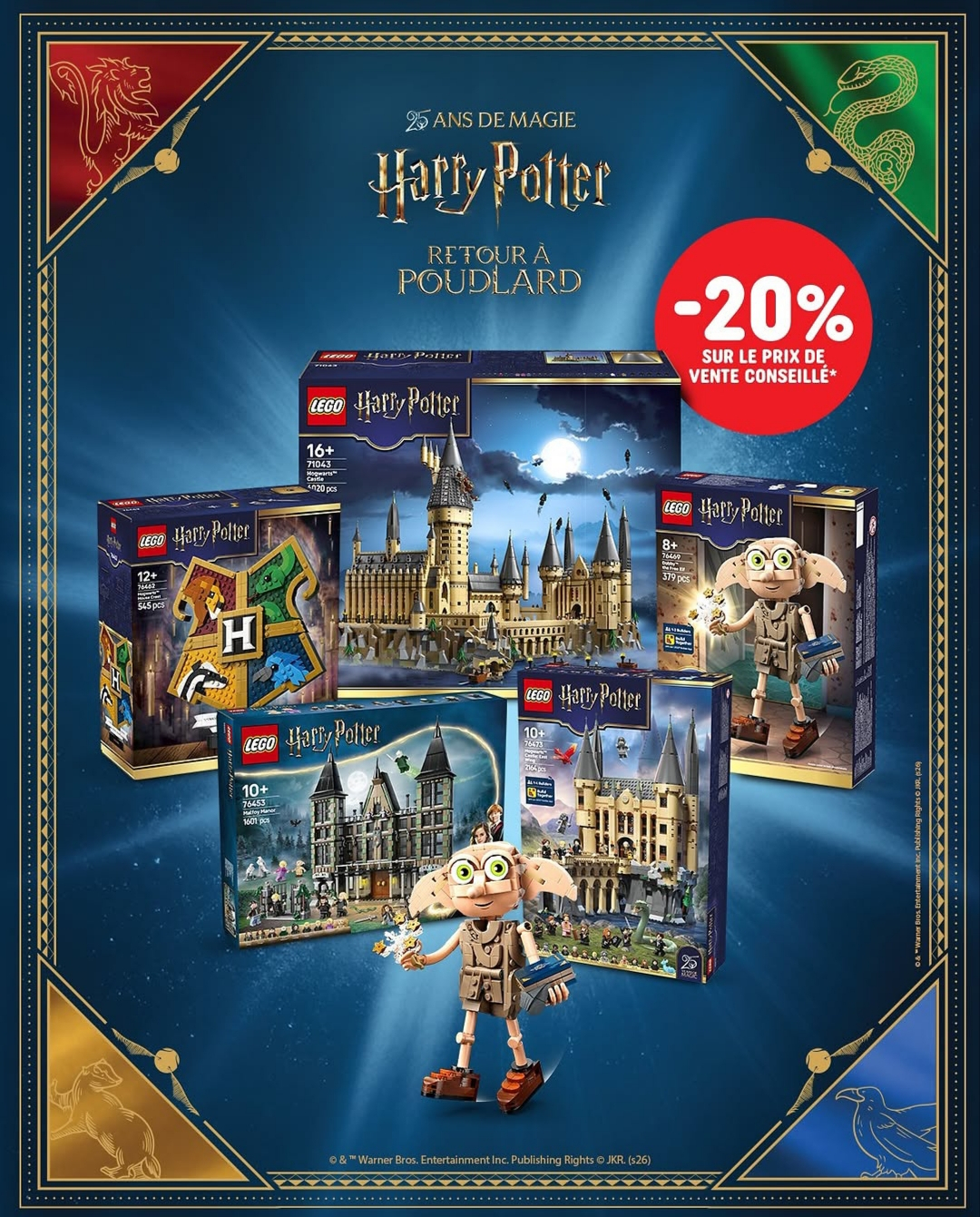 -20% Sur une sélection de sets Lego Harry Potter