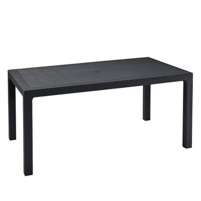 Table à manger de jardin rectangulaire en résine - 6 places (vendeur tiers)