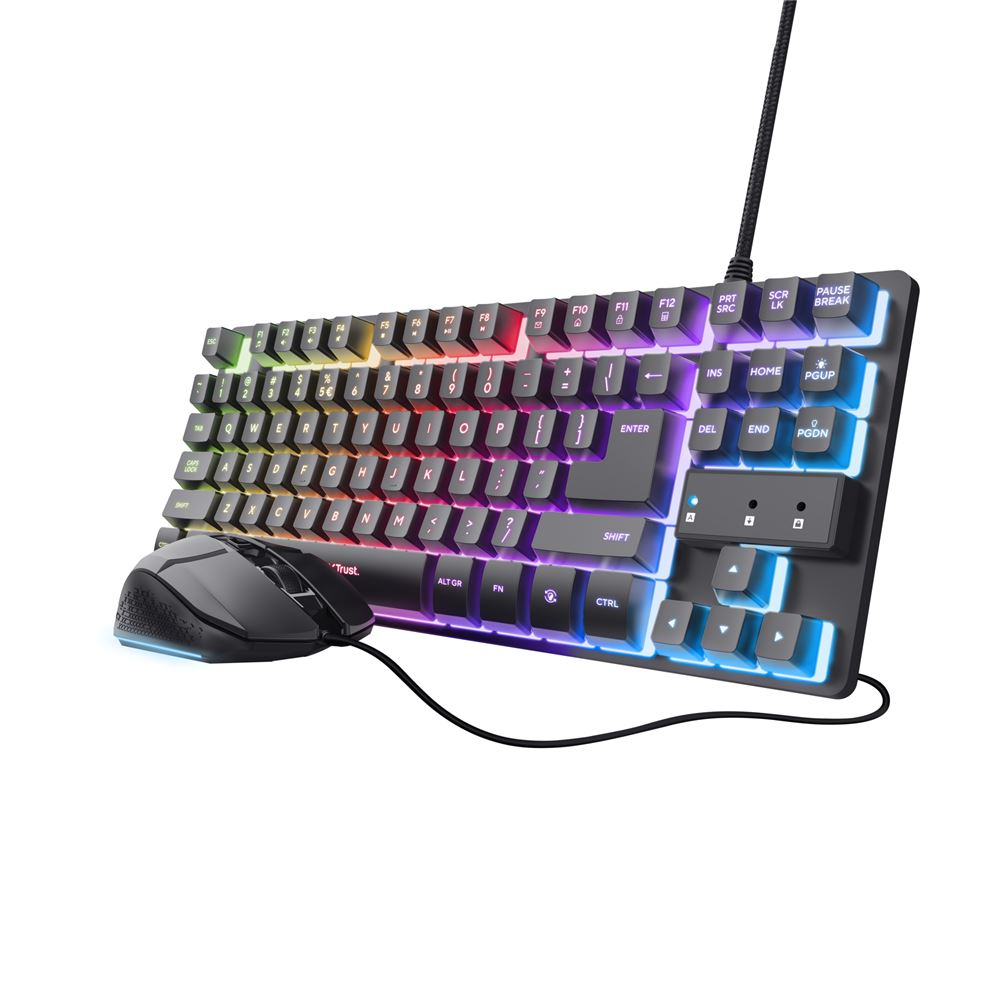 Pack clavier + souris filaire 2 en 1 Trust GXT 798, Noir