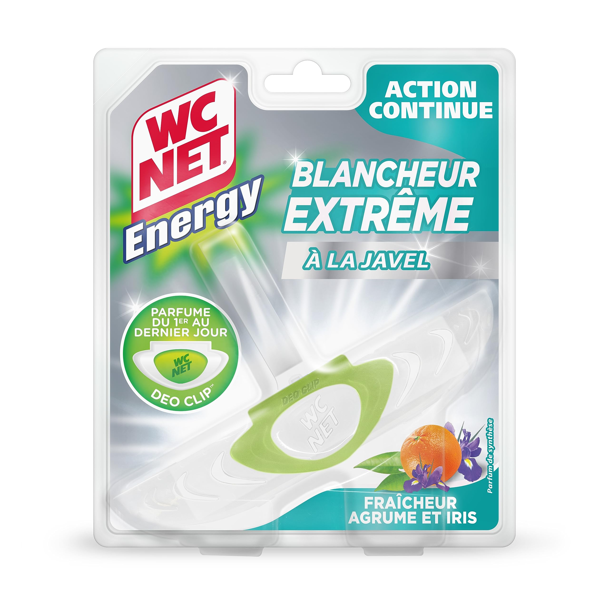 Bloc Antitartre 5 Actions WC net - Blancheur Extreme à la Javel Wc, Fraicheur Agrumes et Iris 38 g (via prevoyer et economiser)