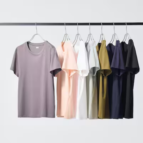 T-Shirt Uniqlo Femme - 100% Coton Supima, Coupe Regular, Manches Courtes, Plusieurs Coloris, Tailles du XXS au XXL