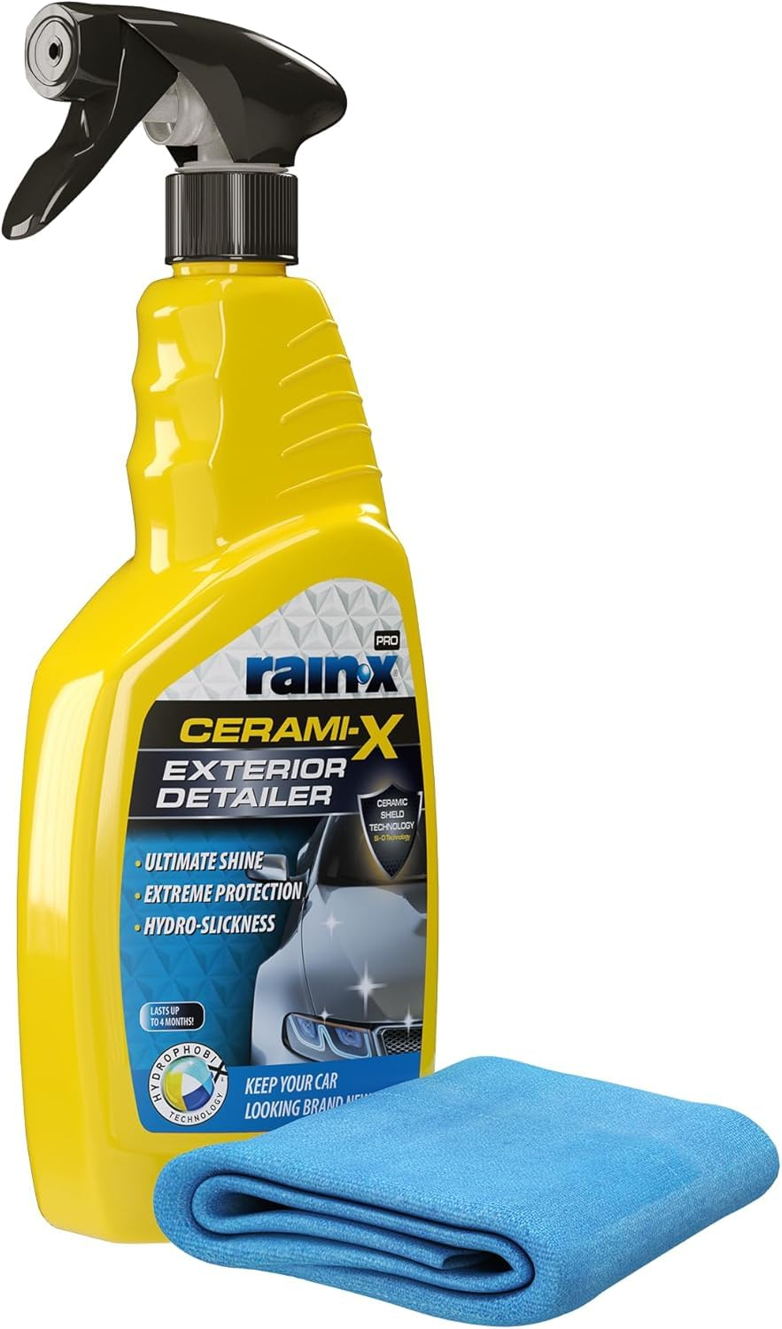 Spray Rain-X Cerami-X Detailer - 750ml + Chiffon Microfibre Auto