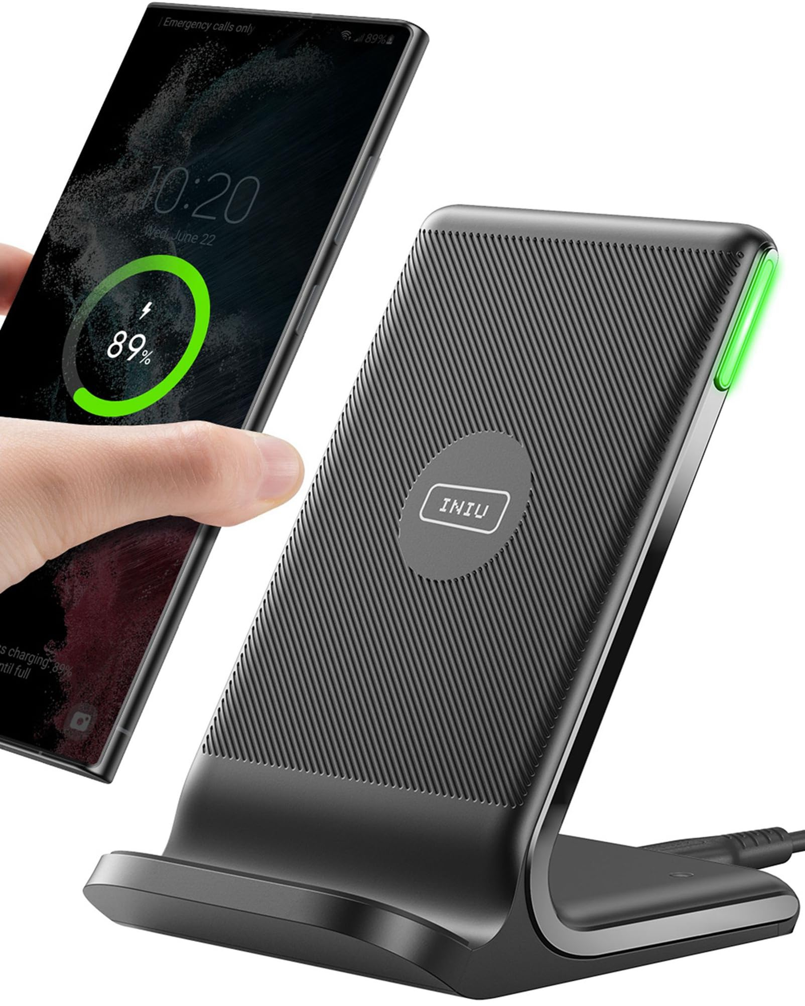 Chargeur Induction Iniu 15W Vertical & Chargeur Induction Iniu 15W, Certifié Qi2, Plat