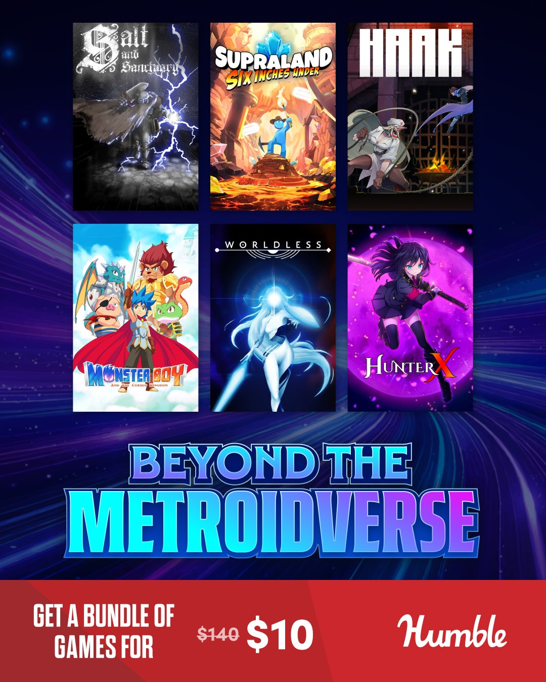 Beyond The Metroidverse bundle - 7 jeux PC dont Monster Boy And The Cursed Kingdom, Haak, Supraland Six Inches Under (dématérialisé - Steam)