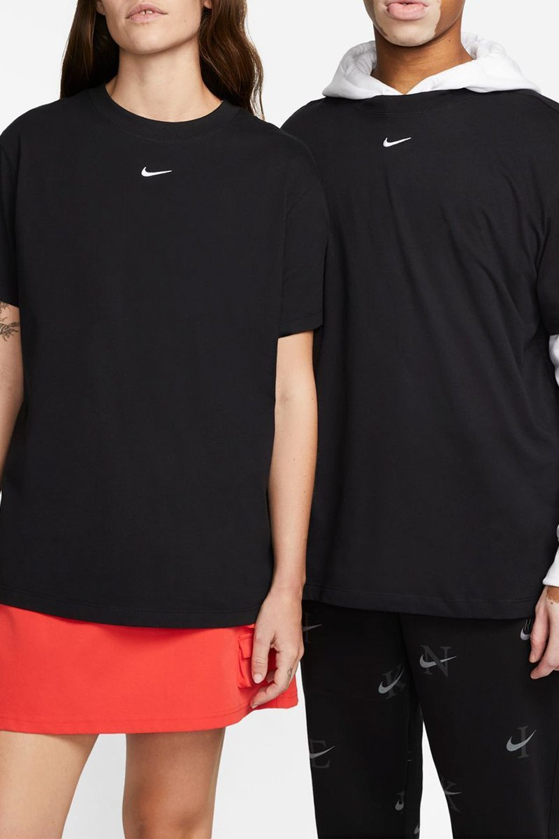 T-shirt Nike femme en coton - Noir taille S