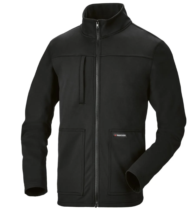 Veste homme Parkside - déperlante, doublure polaire, col montant, noir ou vert, tailles S à XL