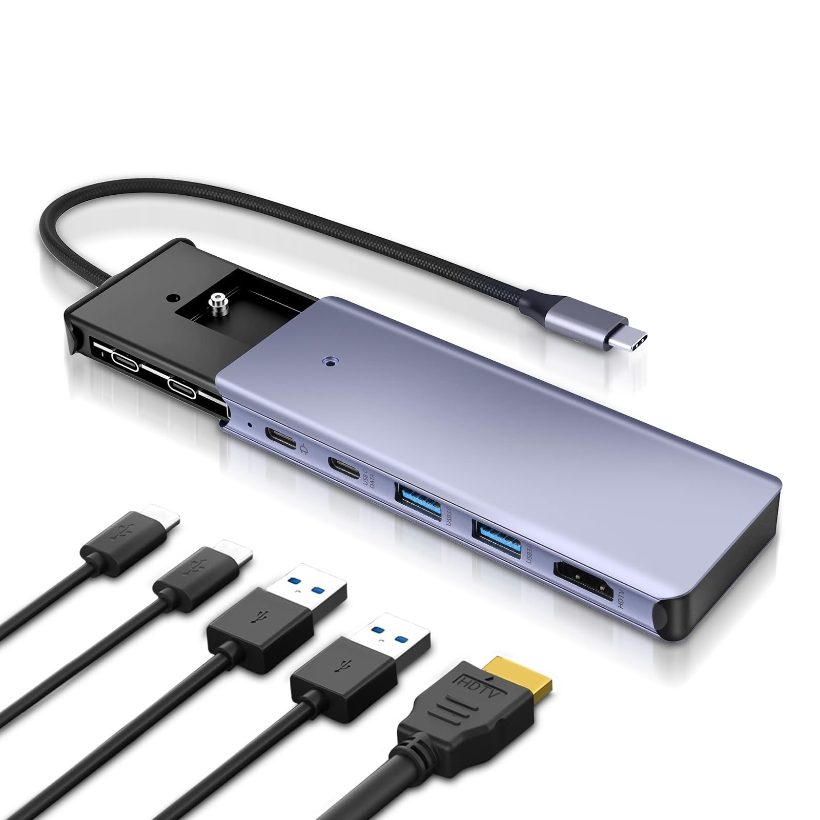 Station Hub USB-C avec boitier SSD NVMe (vendeur tiers)