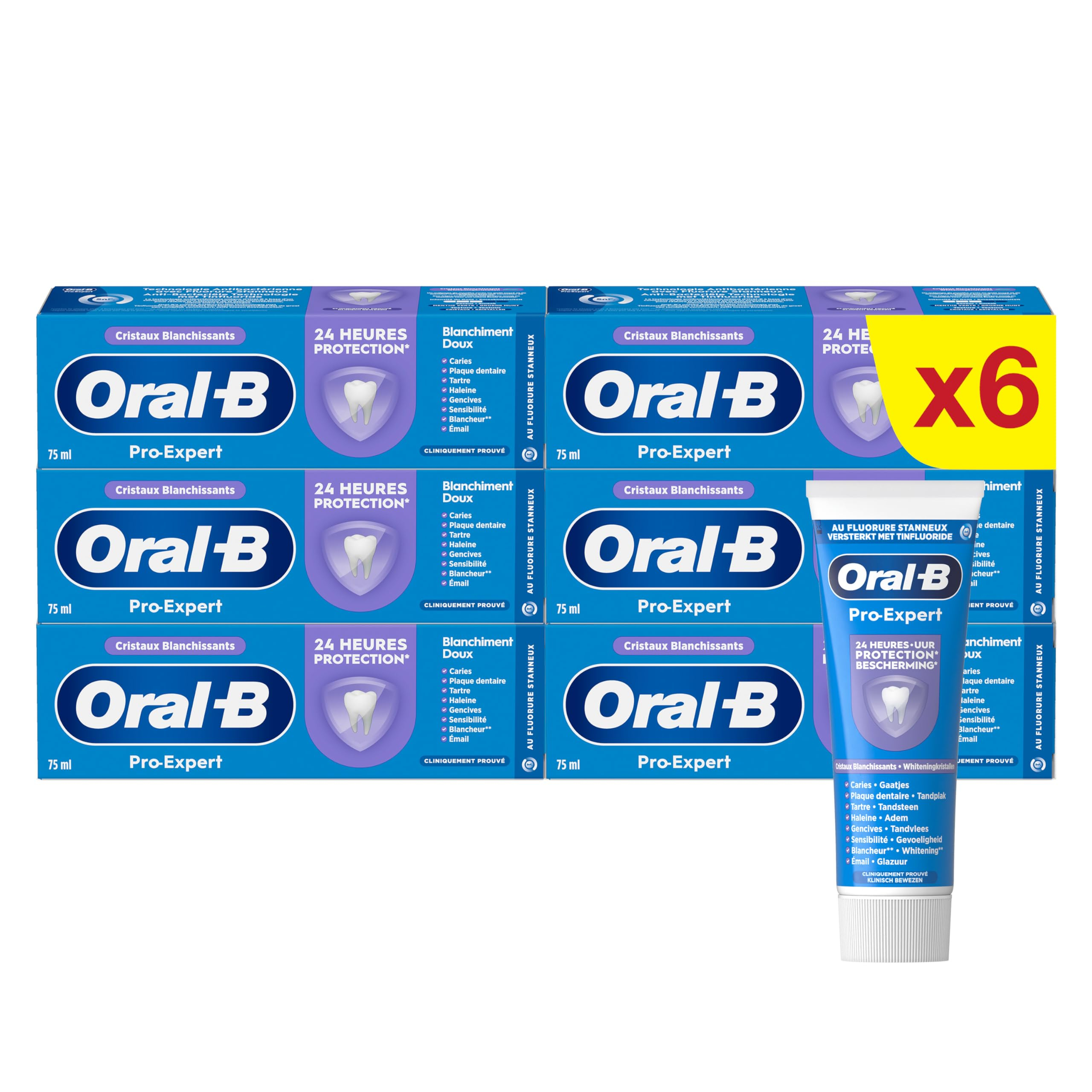 Lot de 6 dentifrices Oral B Pro Expert pour les dents sensibles (via prévoyez et économisez)