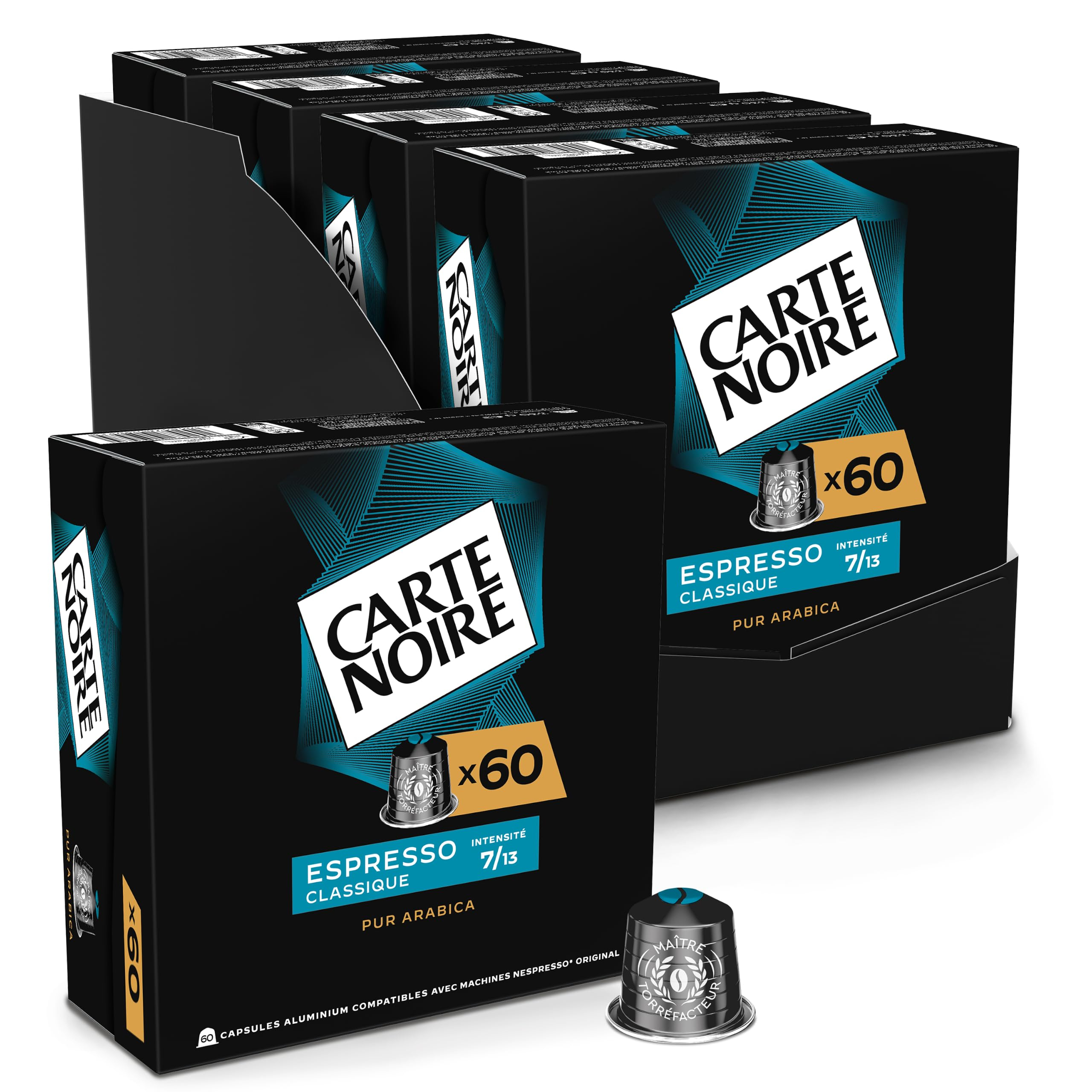 Lot de 240 capsules de café Carte noire Espresso Classique N°7, Compatible Nespresso (via prévoyez et économisez)