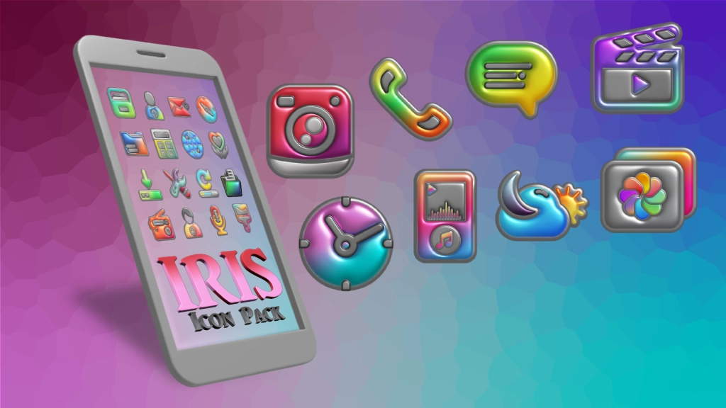 Pack d’icônes Iris Light 3D Gratuit sur Android (Dématérialisé)