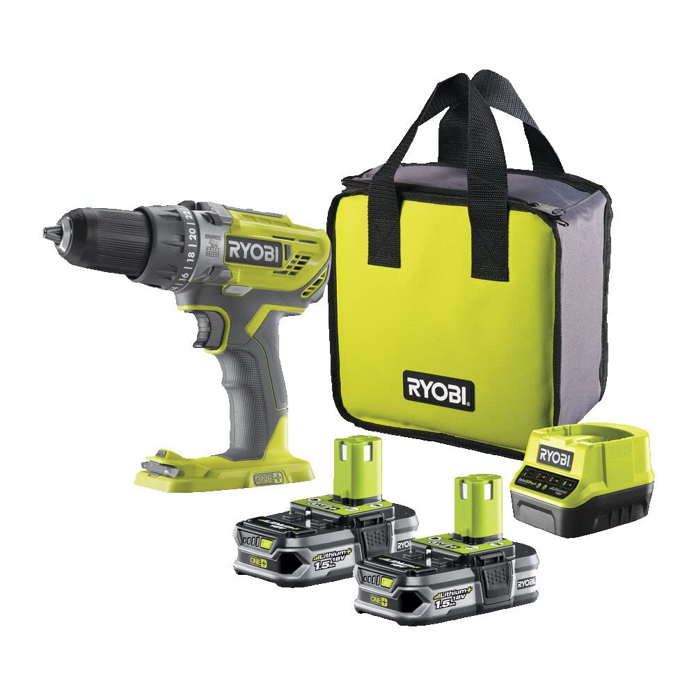Perceuse-visseuse à percussion sans fil Ryobi 18V ONE+ avec 2 batteries