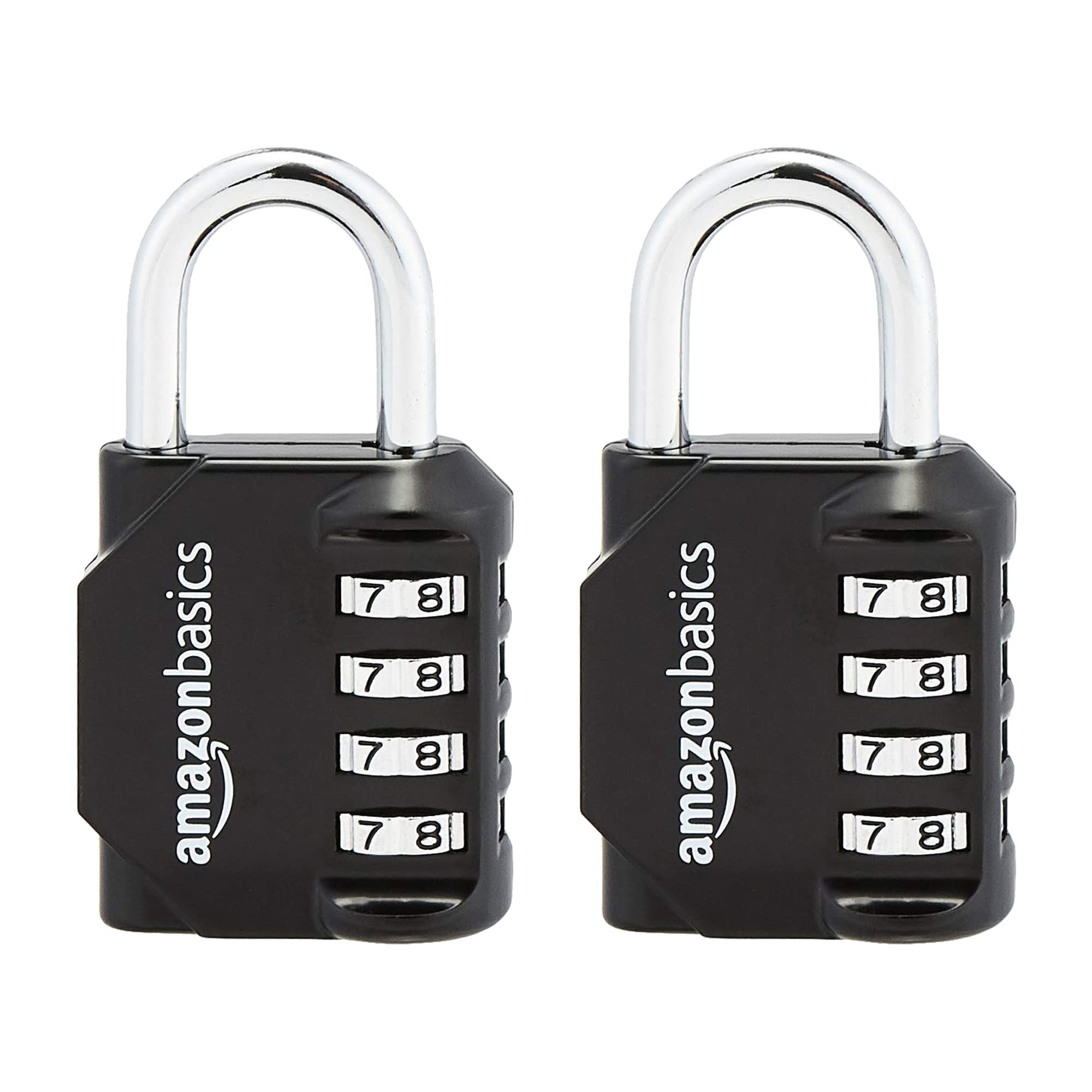 Lot de 2 Cadenas Amazon Basics à combinaison à 4 chiffres
