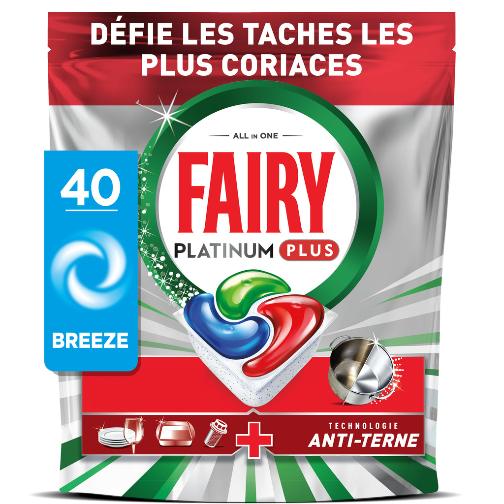 [Dès 25€ d’Achat] Lot de 40 Capsules Lave-Vaisselle Platinum Plus Tout en 1 (Via 8,69€ sur la Carte de Fidélité)