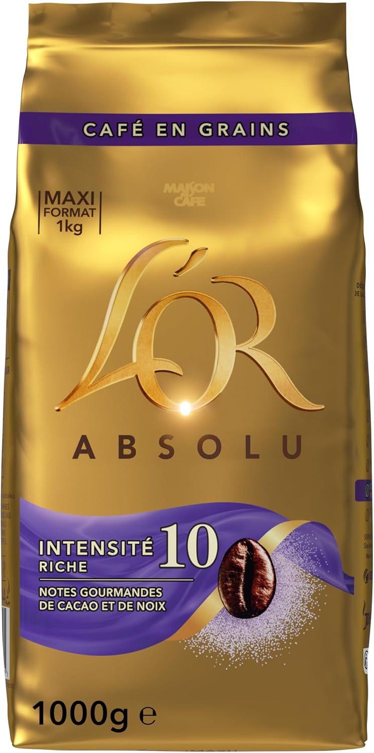 Sachet d'1 Kg de Café en Grains L'Or Absolu - Intensité 10