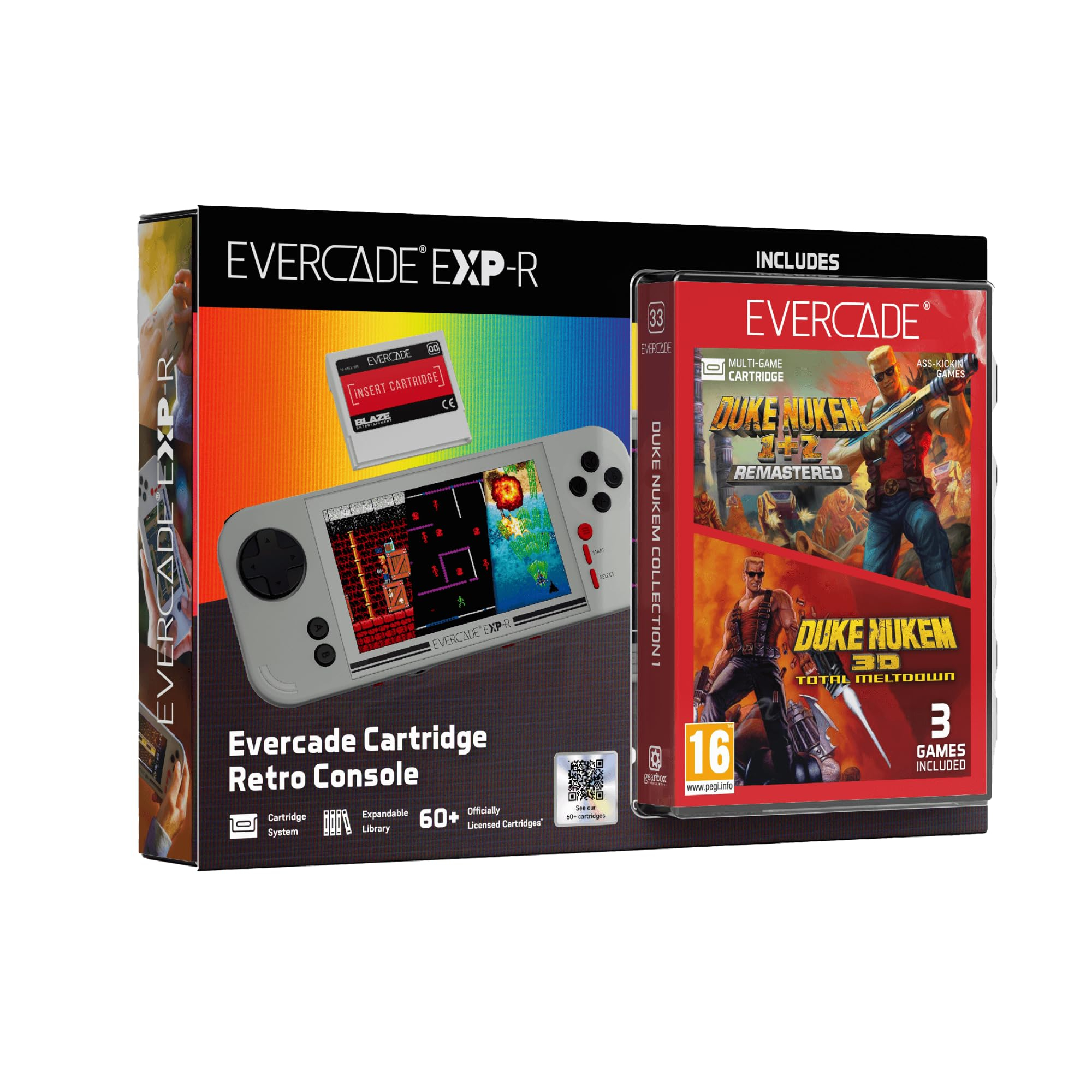 Pack Console Portable Rétro Evercade EXP-R & Duke Nukem Collection 1