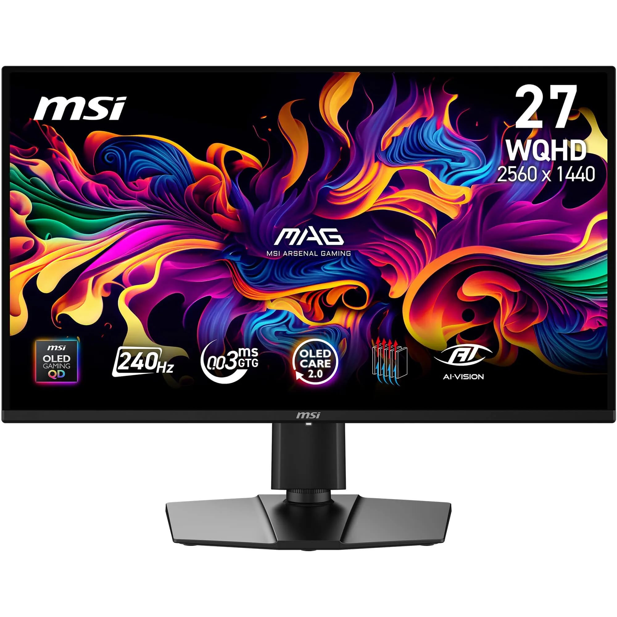 Ecran PC 27" MSI MAG 274QP - QD-OLED X24, WQHD, 240Hz, HDR, 0,03ms, DisplayPort, Compatible G-Sync & FreeSync Premium