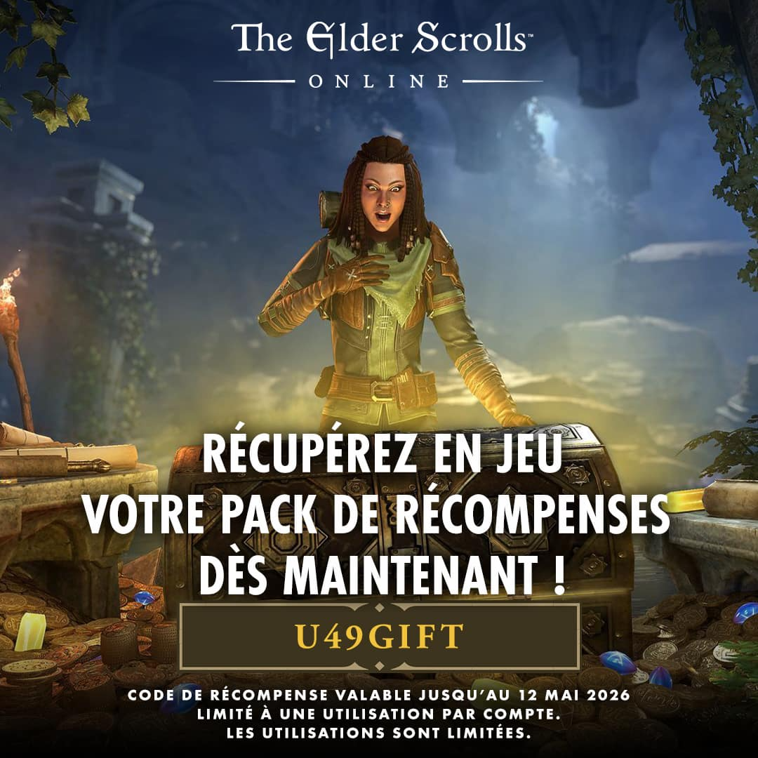 Pack de récompenses offert pour The Elder Scrolls Online sur PS5, PS4, Xbox et PC (Dématérialisé - account.elderscrollsonline.com)