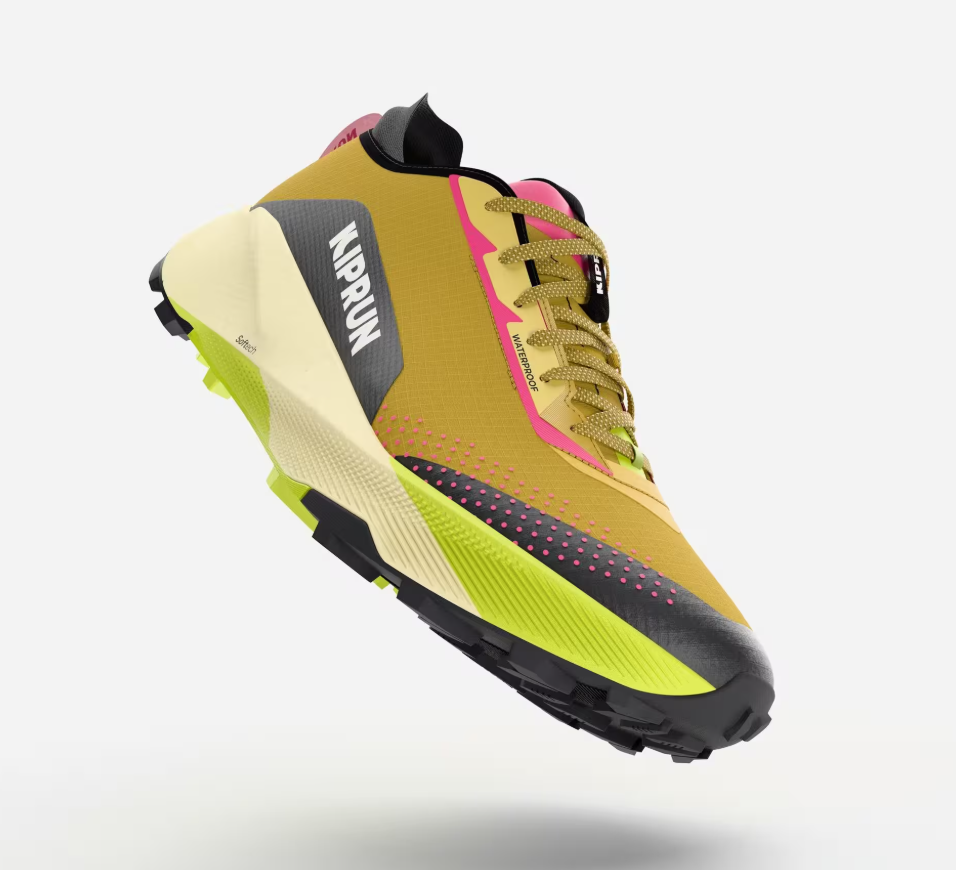 Chaussures de running Kiprun trail imperméables homme, kipsummit wp, jaune, noir ou noir bleu - Du 40 au 47