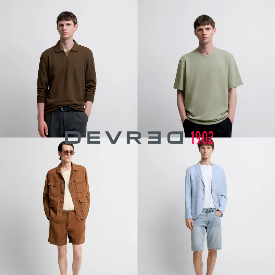 Sélection d'articles Devred en promotion Vente Privée - Ex : Polo manches longues col ouvert - Marron (du S au XXL)