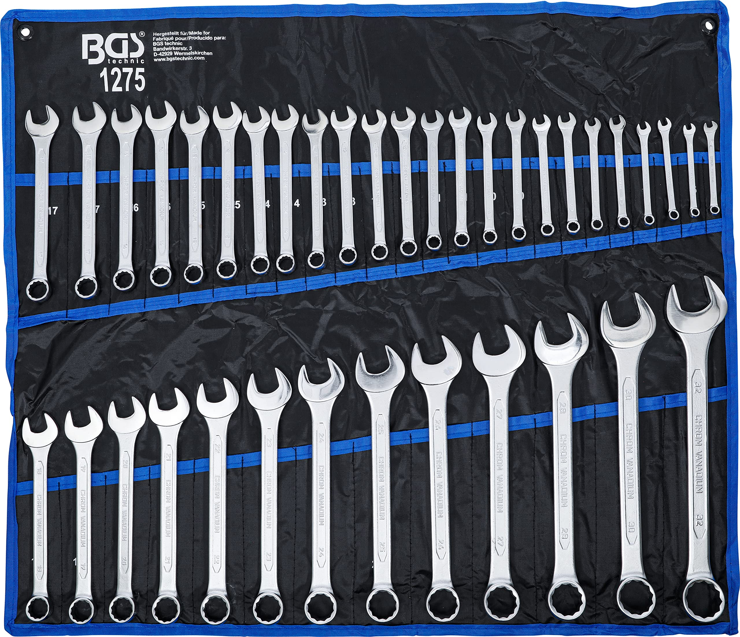 Jeu de clés mixtes BGS 1275 - 6-32 mm, 37 pièces
