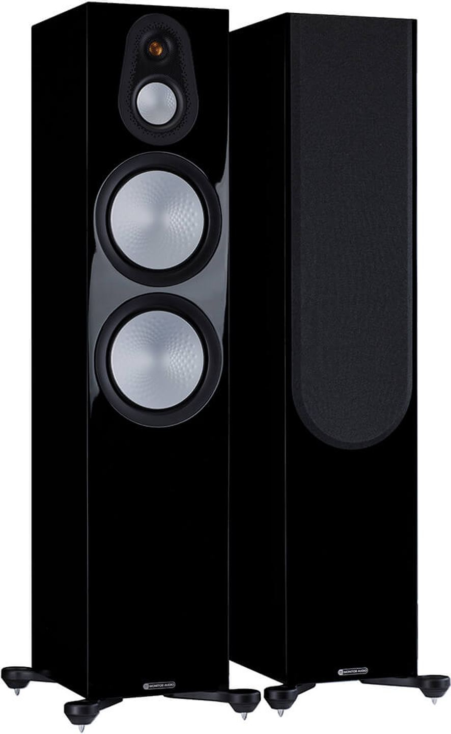 Paire d'Enceintes Colonne Monitor Audio Silver 500 7G - Noir Laqué ou Chêne Clair (Via Coupon)