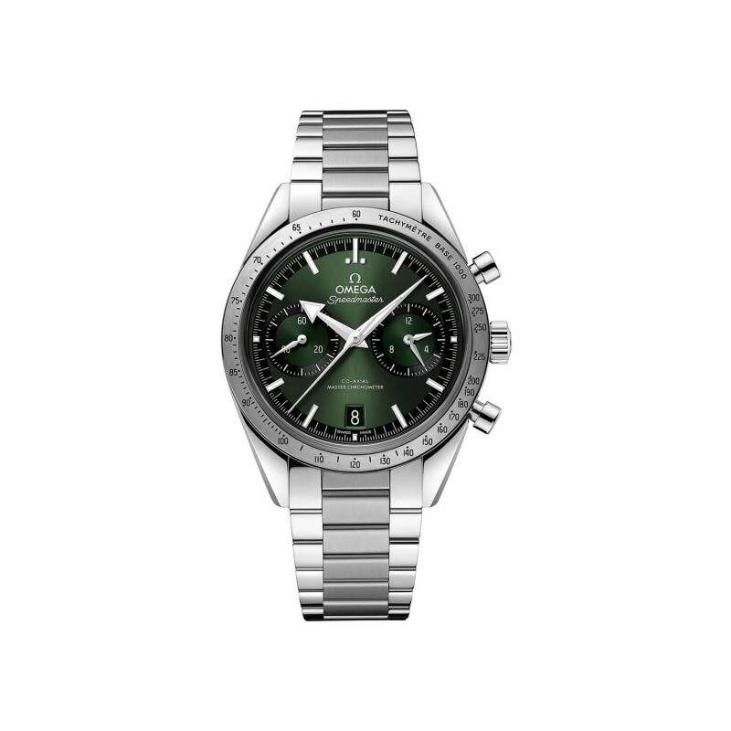 Montre Omega Speedmaster ’57 40,5 mm - Chronographe manuel, Master Chronometer, cadran vert, acier,