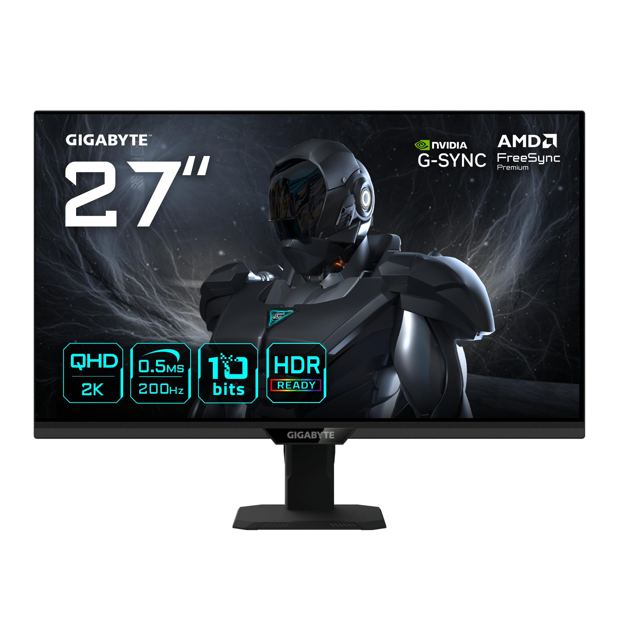 Ecran Pc 27" Gigabyte G27Q20T - QHD (2560 x 1440) Dalle IPS 200 Hz, G-Sync Compatible, FreeSync Premium