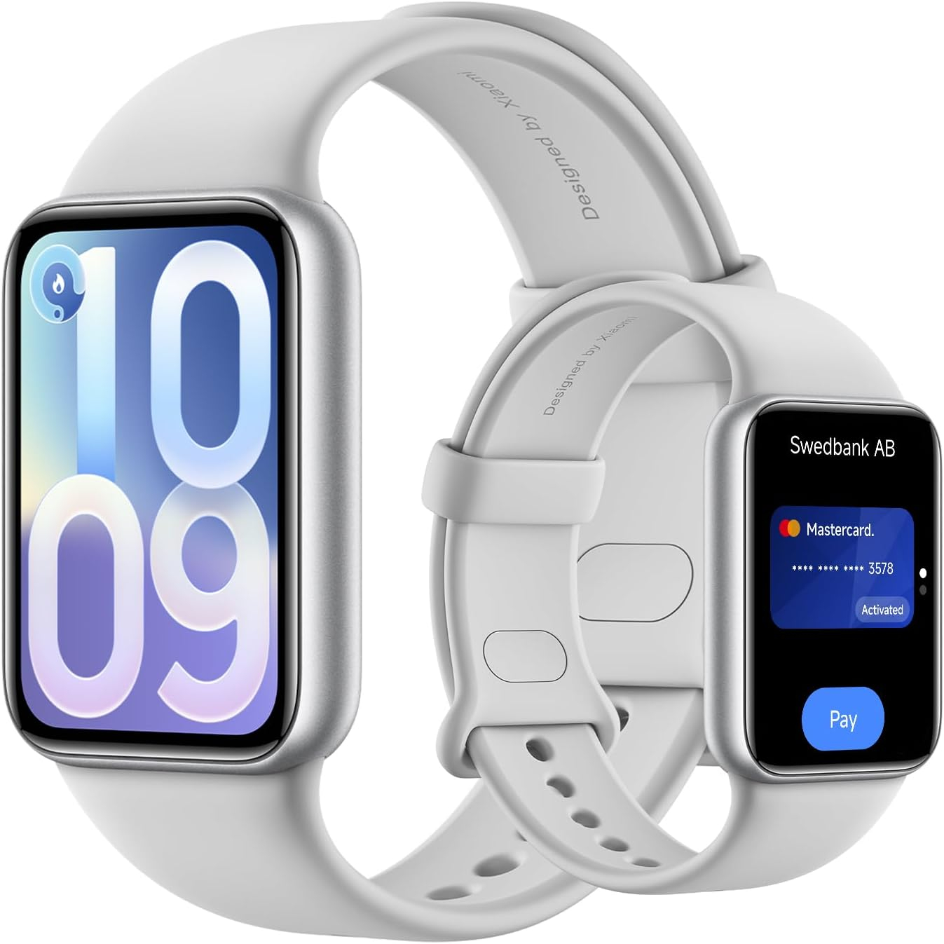 Bracelet connecté Xiaomi Smart Band 10 Pro NFC - Écran AMOLED 1.74", GPS, Autonomie 21j, Suivi VFC, Argent