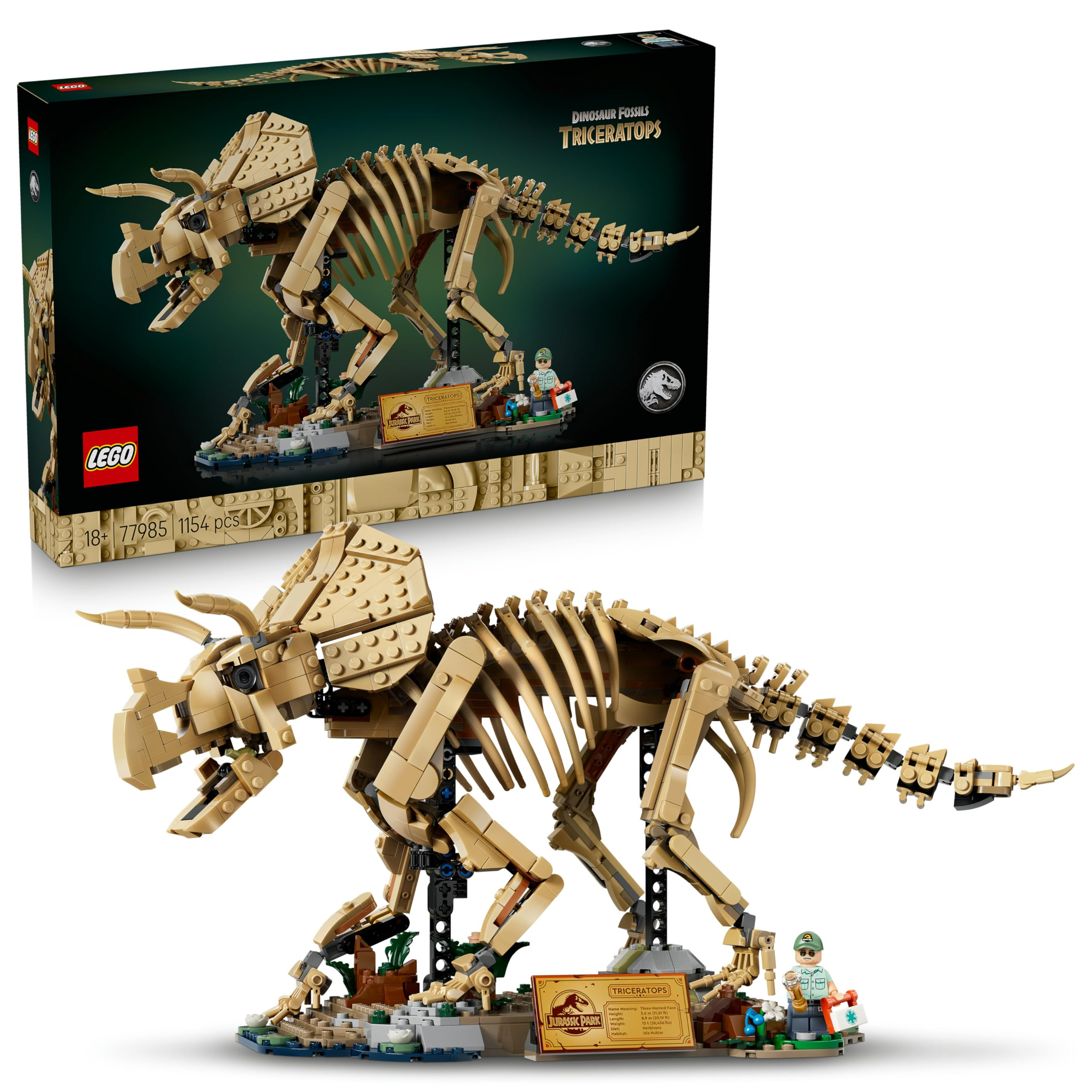 Lego Jurassic World 77985 Les Fossiles de Dinosaure : Le Tricératops
