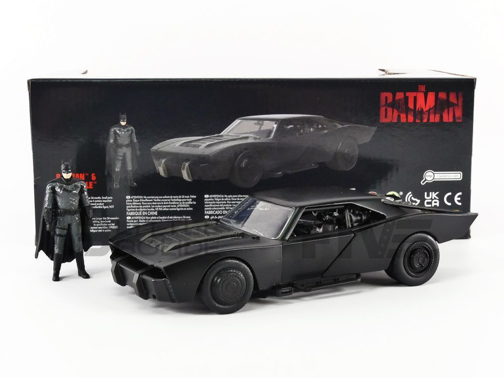 Jouet Batmobile The Batman 2022 avec Figurine Batman - Échelle 1/ 24