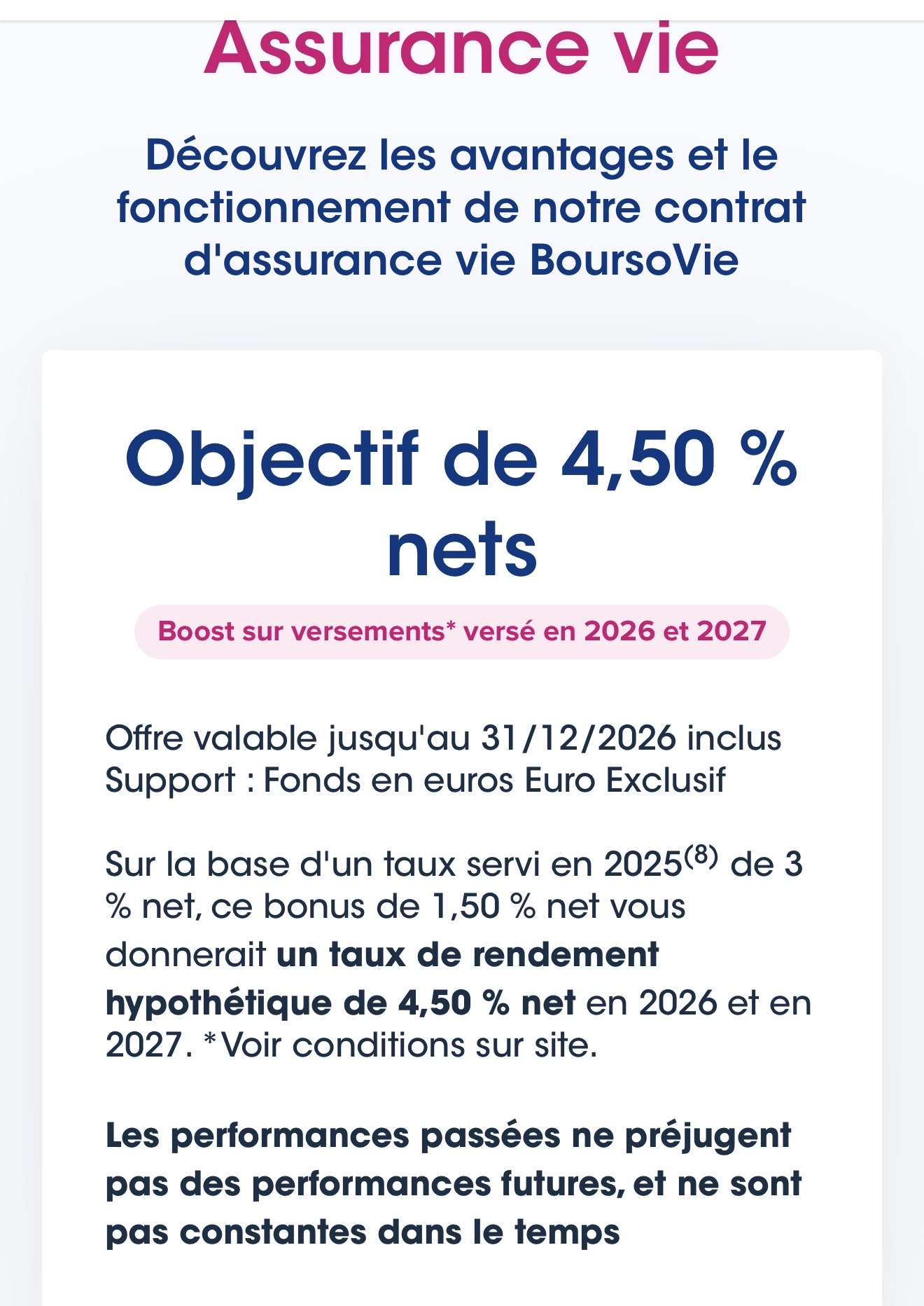 Assurance vie Boursobank taux boosté de 1,5% pour les années 2026 et 2027 dès 30% d'unités de compte