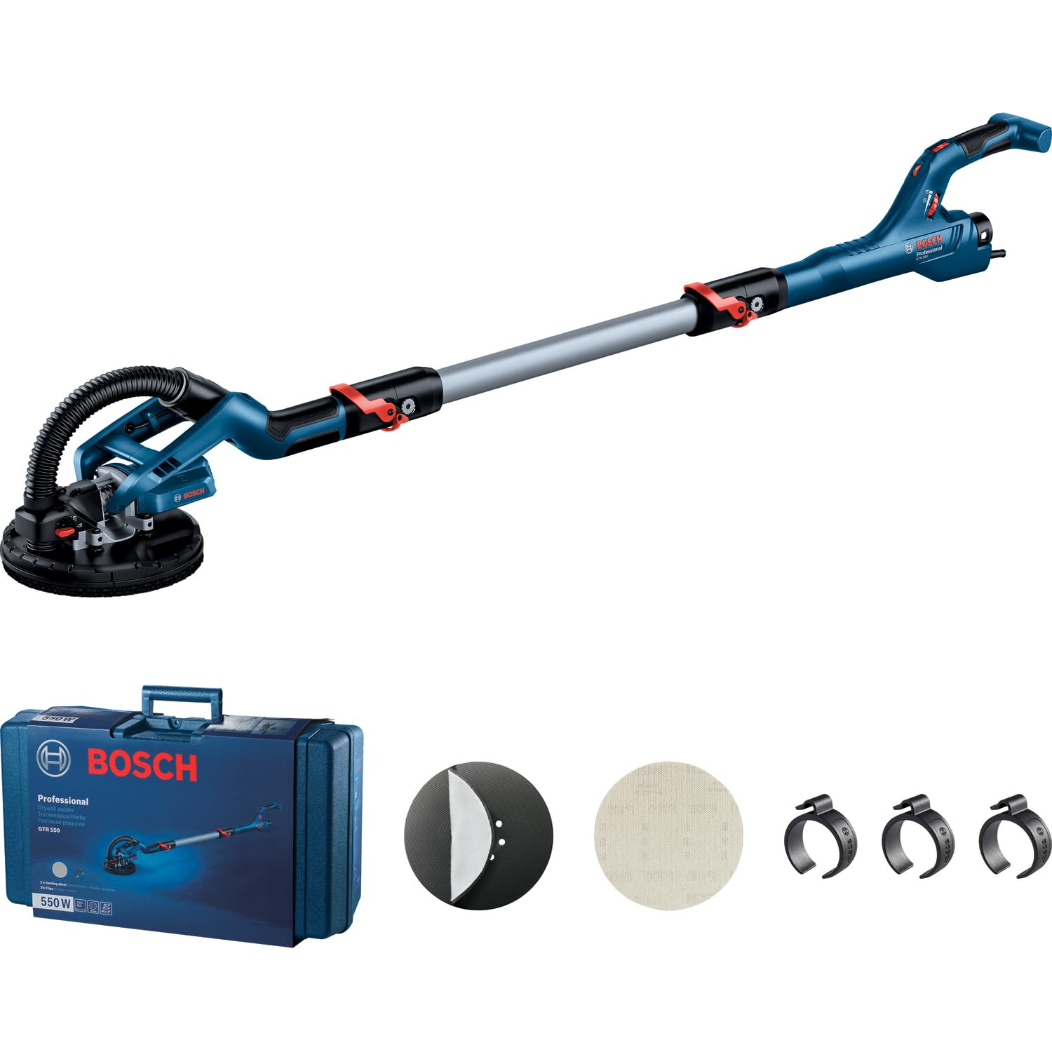 Ponceuse plaquiste Bosch Professional GTR 55-225 - 550 W, Ø de plateau 215 mm, avec 1 disque abrasif M480