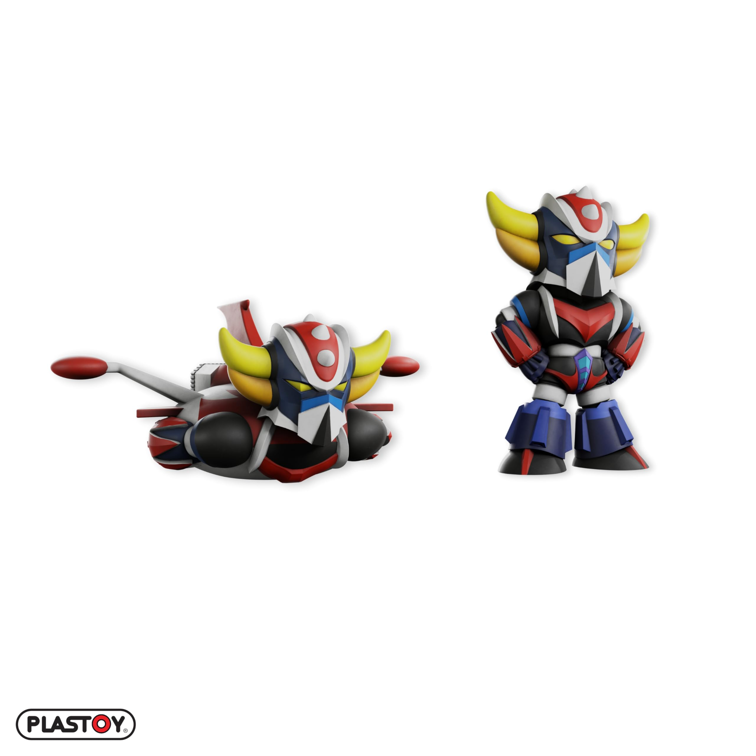 Duo de figurines Plastoy Goldorak avec Soucoupe (Spacer) - 7 cm