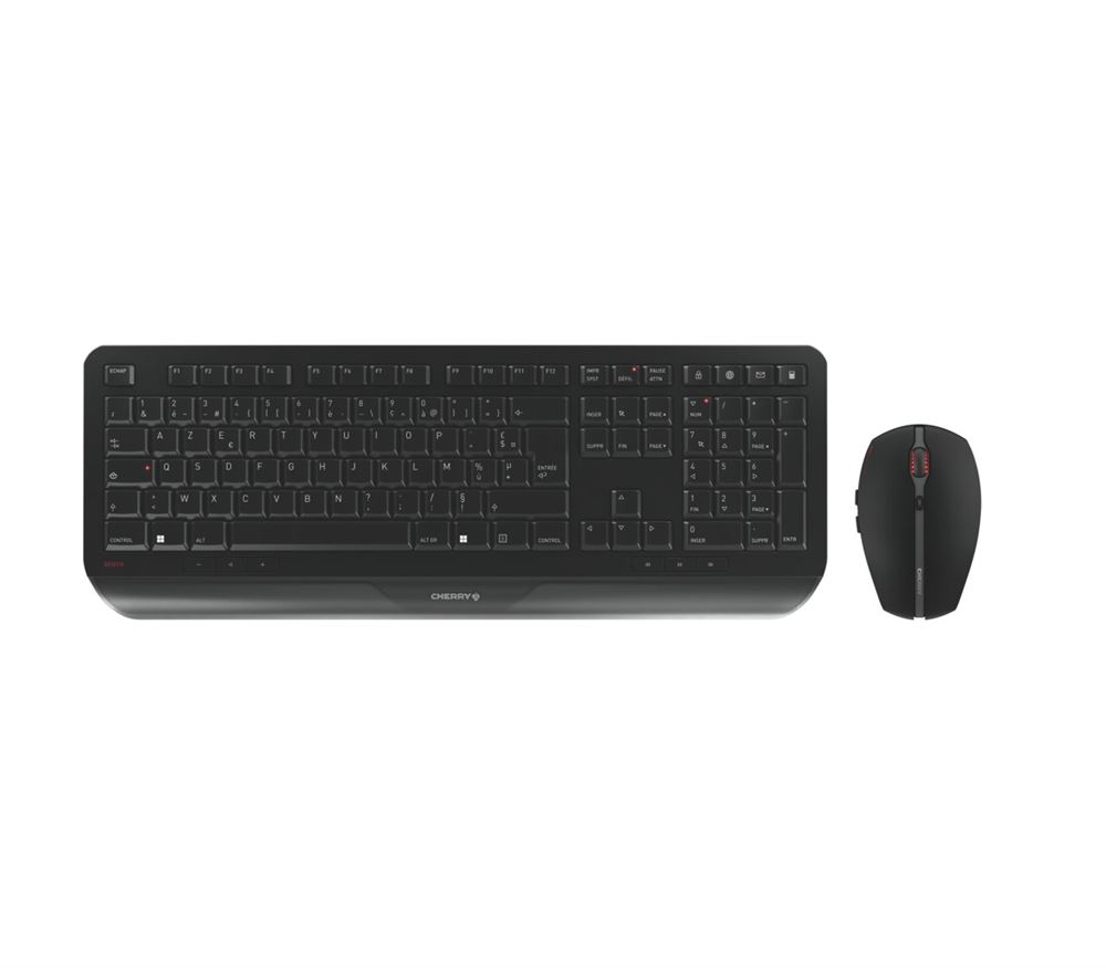 Ensemble clavier et souris sans fil Cherry Gentix Desktop - Noir, Azerty