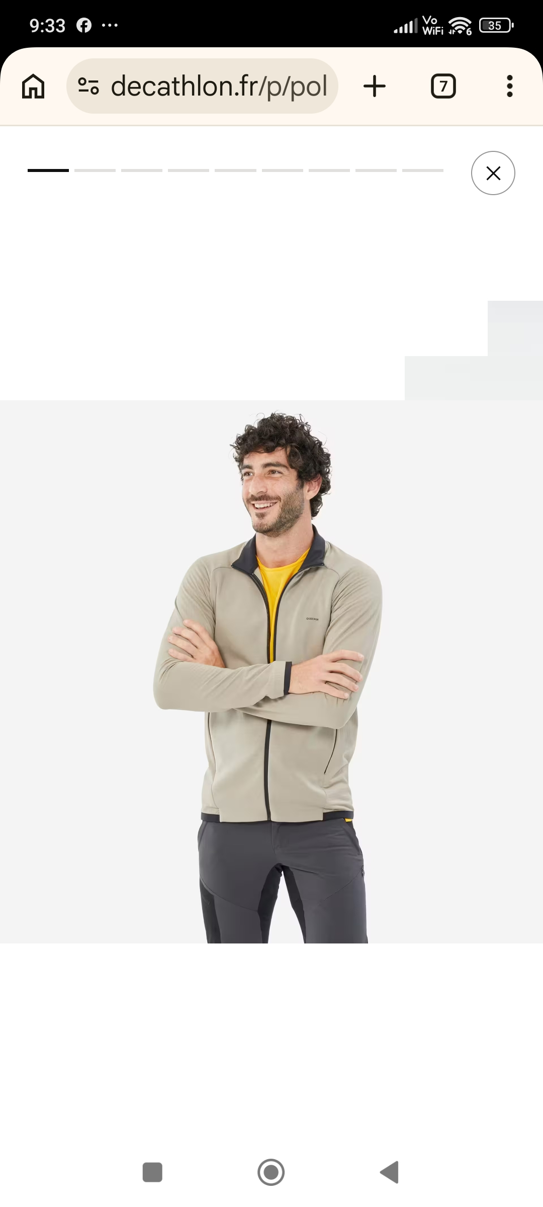 Polaire de randonnée montagne homme MH500 Light full zip - beige, Plusieurs tailles disponibles