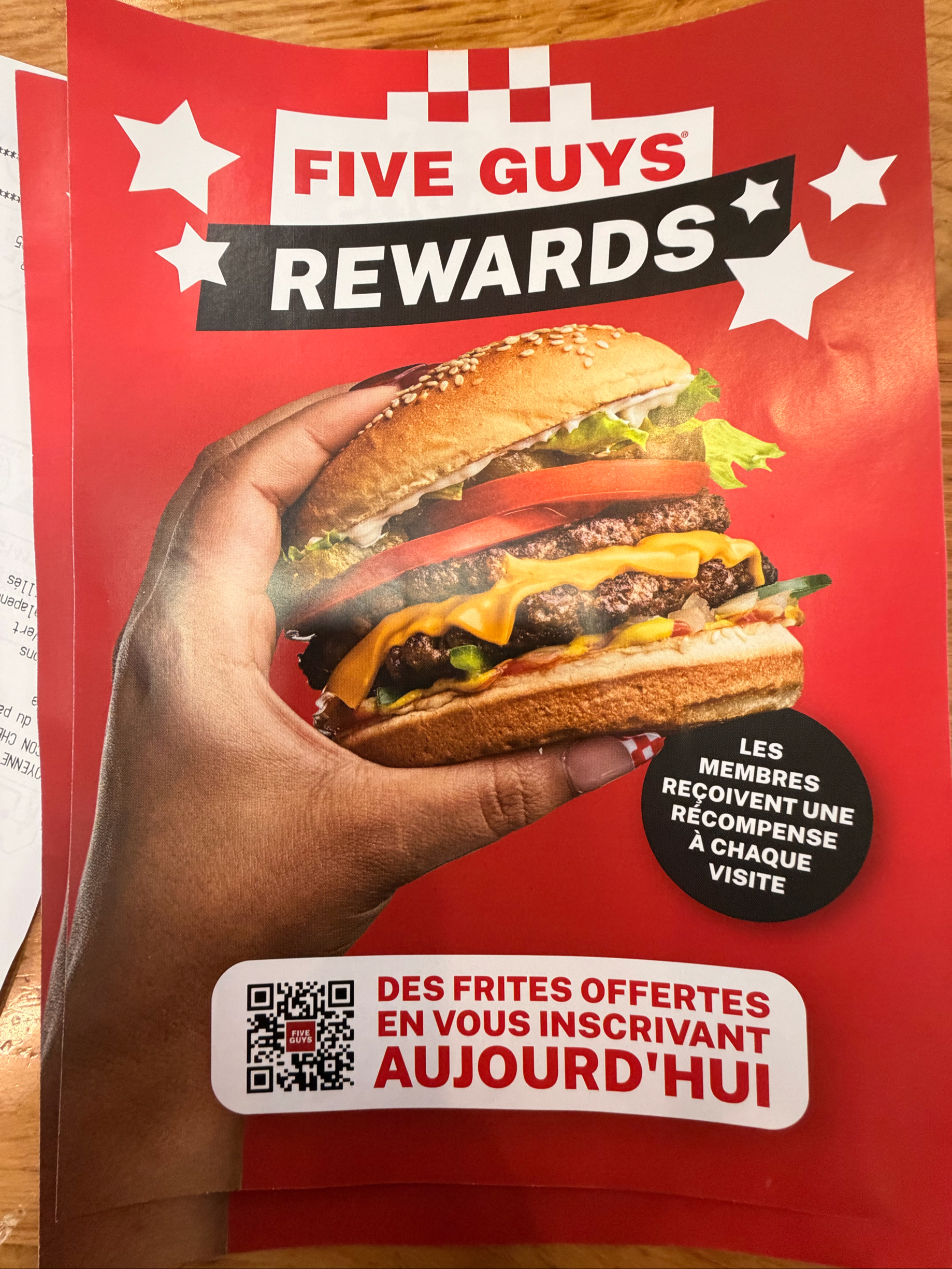 [Programme fidélité / Nouveaux clients] 1 frite offerte dès votre inscription pour l'achat d'un burger ou hot-dog