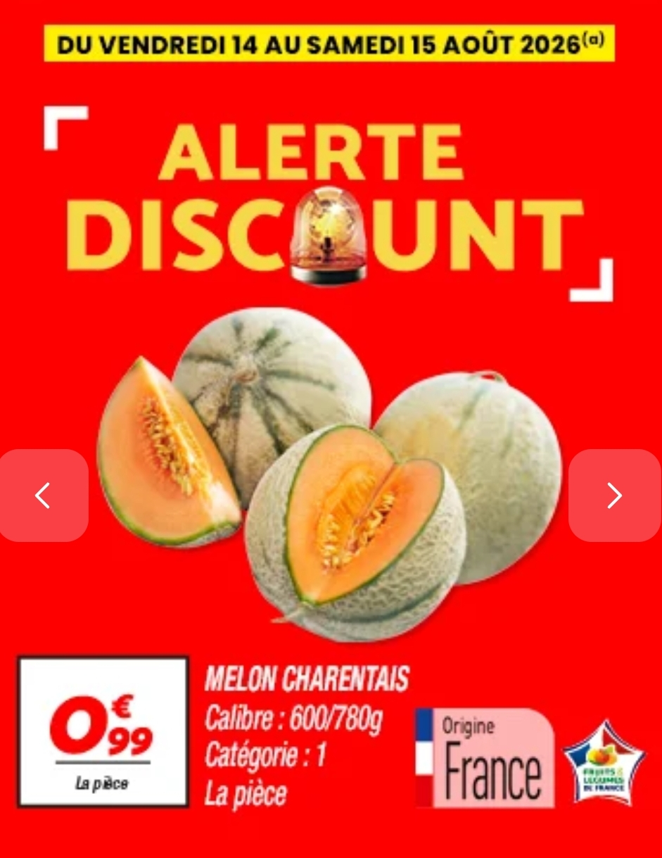 Melon charentais - calibre 600/780 grammes