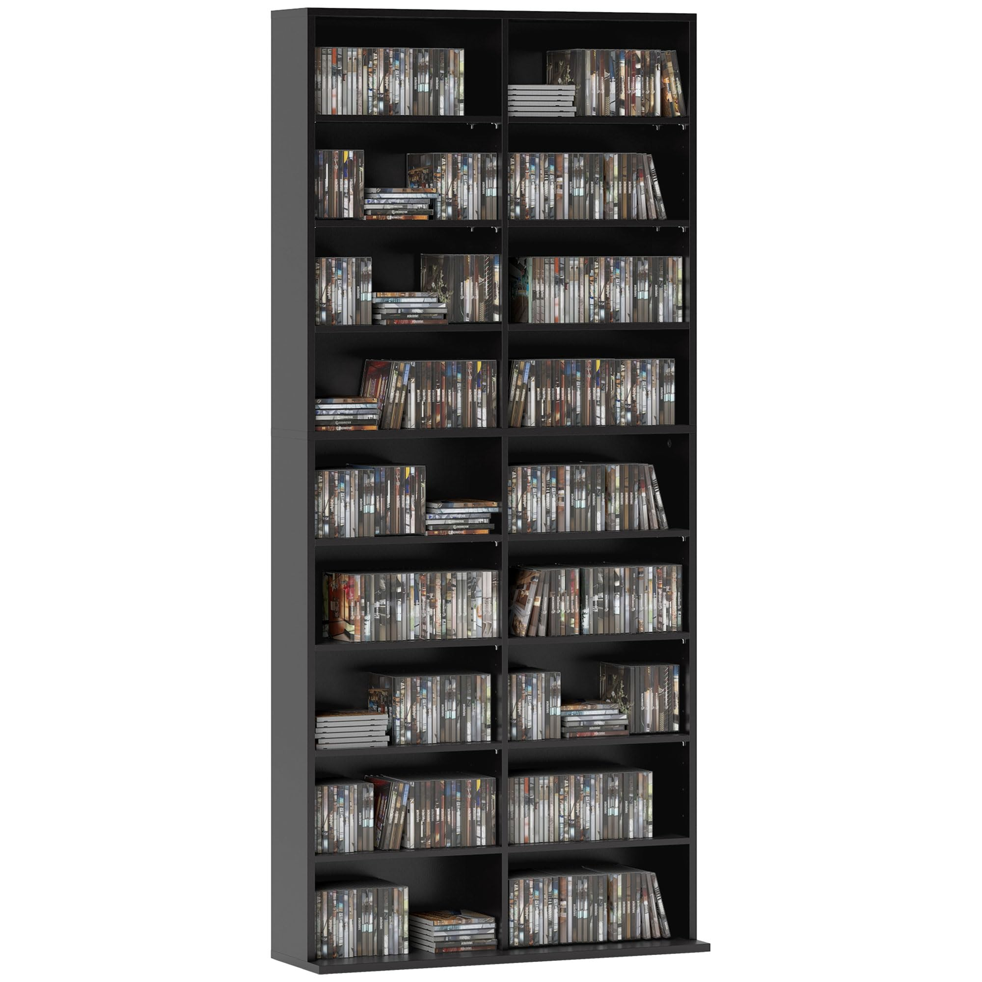 Étagères Réglables Aosom - 78,5x24x175cm, noir (vendeur tiers)