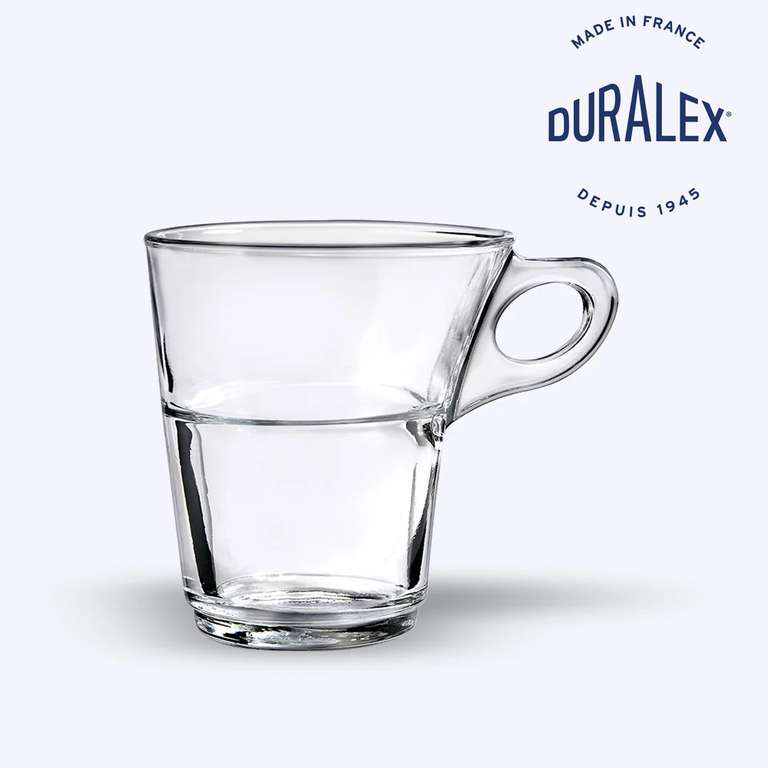 Lot de 6 Tasses en Verre Transparent Duralex Caprice - 9 cl